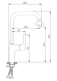 Смеситель для кухни Haiba HB70814-7 чёрный матовый