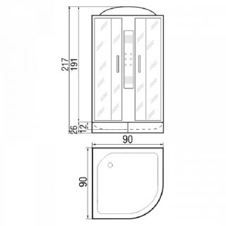 Душевая кабина RIVER LENA 90/26 МТ