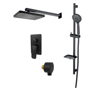 Душевой комплект Aquatek Вега AQ1074MB чёрный матовый