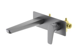 Смеситель встраиваемый для раковины Aquatek Бетта AQ1113BGM шлифованный чёрный хром