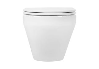 Унитаз подвесной Aquatek Лея AQ1199T-00 безободковый смыв торнадо с сиденьем Soft Close белый