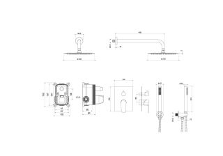 Душевая система Aquatek Оберон AQ1272MB черный