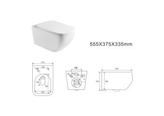 Унитаз подвесной Aquatek Медея AQ1537T-00 безободковый смыв торнадо