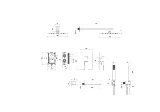 Душевая система Aquatek Либра AQ1673MB черный