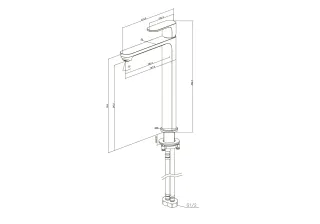 Смеситель для раковины Aquatek Альфа AQ1904BG золото шлифованное