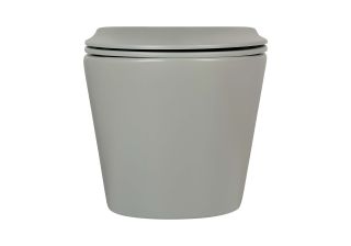 Унитаз подвесной Aquatek Вега AQ1905-MG безободковый с сиденьем Soft Close серый матовый