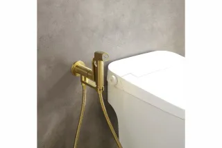 Гигиенический душ со смесителем Aquatek Альфа AQ1919BG шлифованное золото