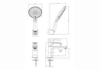 Смеситель на борт ванны Aquatek Альфа AQ1944CR хром