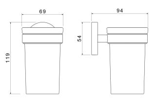 Стакан с держателем Aquatek Европа AQ4104BG шлифованное золото