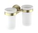 Стакан с держателем двойной Aquatek Европа AQ4117BG шлифованное золото
