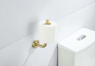 Бумагодержатель для запасного рулона Aquatek Оберон AQ4207BG шлифованное золото