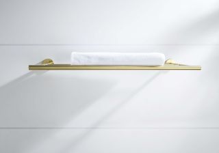 Полка для полотенец Aquatek Оберон AQ4222BG шлифованное золото