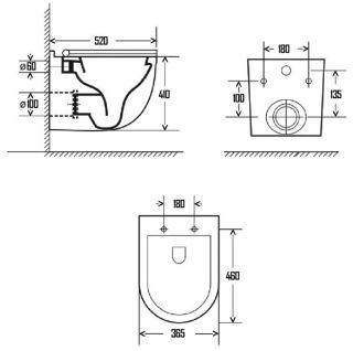 Подвесной унитаз AQUAme AQM2006 безободковый белый глянцевый