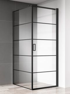 Душевой уголок AQUAme AQM5215-RH-9 90x90см чёрный матовый