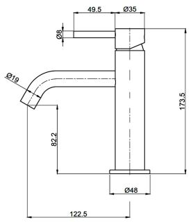 Смеситель для раковины AQUAme Siena AQM6210GG глянцевое золото