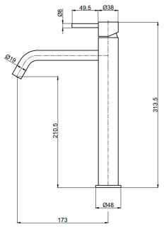 Смеситель для раковины AQUAme Siena AQM6214CR хром