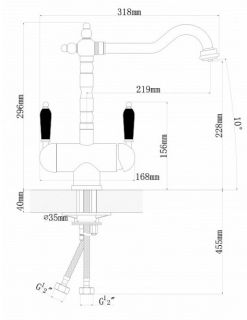 Смеситель для кухни Florentina Ария с подключением под фильтр бронза