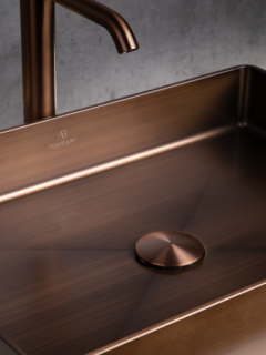 Раковина AltroBagno Astro 001020 BrAn из нержавеющей стали бронза состаренная