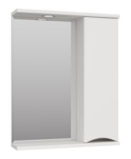 Зеркальный шкаф с подсветкой Misty Атлантик правый 60см белый