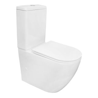 Унитаз-компакт Azario Grado AZ-2141 UQ1 665х380х845 напольный, смыв «Торнадо», безободковый, с бачком и сидением микролифт