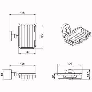 Мыльница решетка AZARIO NESSY AZ-73109A