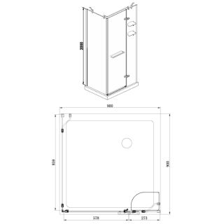 Душевое ограждение Azario MONTREAL AZ-NWG1231-L