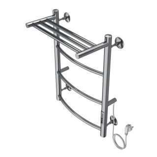 Полотенцесушитель электрический AZARIO VERONA AZ04846P 400/600 3 секции, с полкой, диммер справа, хром