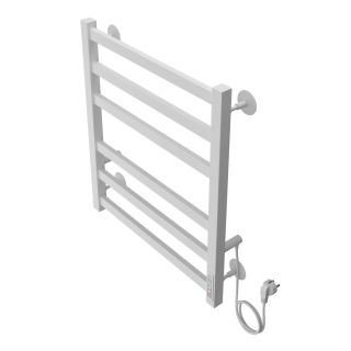Полотенцесушитель электрический AZARIO PALERMO AZ83856W 500/600 квадрат, 6 секций, тен справа, белый