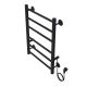 Полотенцесушитель электрический AZARIO MILAN AZ90858B 500/800 8 секций, диммер справа, черный