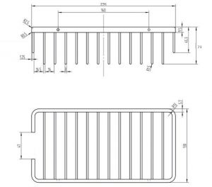 Полка Zorg Antic AZR U-1 SL серебро