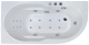 Гидромассажная ванна Royal Bath Azur De Luxe 140x80см левая белый RB614200DL-L