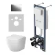 Комплект унитаза с инсталляцией AM.PM Like IS110351.801900  с сиденьем Микролифт и клавишей смыва хром