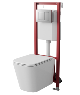 Инсталляция для подвесного унитаза DQ DI8140116 с клавишей хром