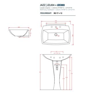 Раковина ArtCeram JAZZ JZL003 01 00/ JZ16bi*1 белая 70 см