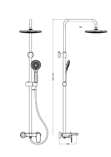 Душевая стойка Boheme Spectre 458-MG золото матовое