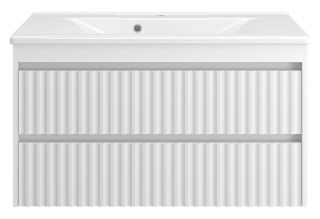 Подвесная тумба под раковину Brevita Balaton BAL-06100-01-01П2Я 100см белый