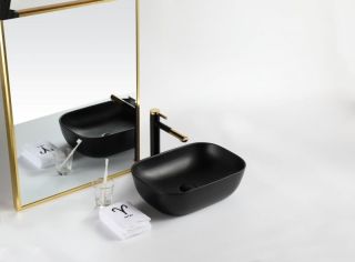 Раковина накладная BelBagno 50см чёрная BB1302-H301