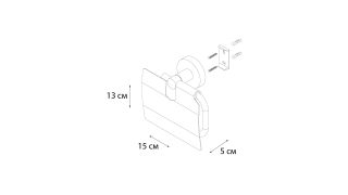 Бумагодержатель с крышкой хром Fixsen Comfort Chrome (FX-85010)