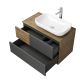 Тумба под раковину Акватон Терра 85см дуб кантри/антрацит 1A247201TEKA0