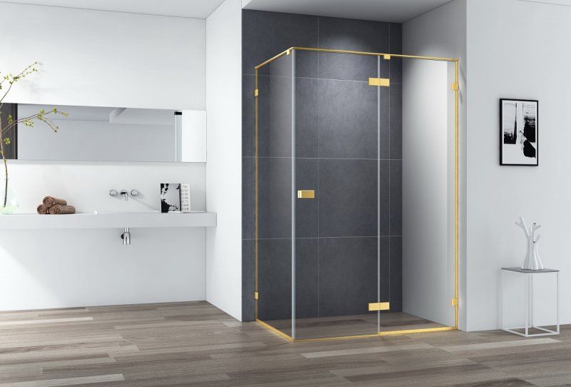 Душевой уголок Cezares Bellagio 120x90см брашированное золото BELLAGIO-AH-1-120/90-C-BORO