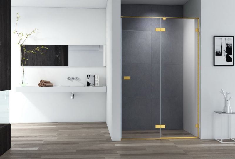 Душевая дверь Cezares Bellagio 140см брашированное золото BELLAGIO-B-12-140-C-BORO