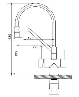 Смеситель для кухни Splenka S70.62.05 с подключением фильтра сатин