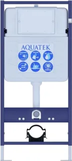 Комплект SET AQUATEK ЛЕЯ cm-013 4в1 унитаз с инсталляцией кнопкой и сиденьем микролифт