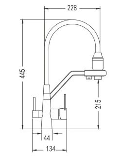 Смеситель для кухни Rose R558L сатин