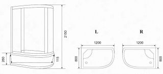 Душевая кабина Parly Bianco BMM120R