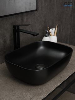 Раковина Gid Bm1333 53367 накладная черная матовая 46x32.5x13.5