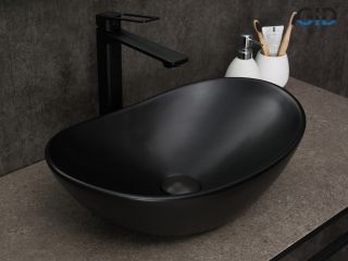 Раковина Gid Bm9133 53352 накладная черная матовая 48x30.5x14.5