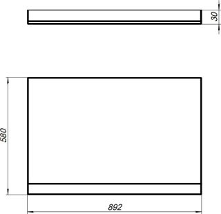 Боковая панель для ванны Aquanet Palma 176937 L 60 см