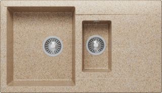 Мойка кухонная Polygran BRIG-870 песочный 627413