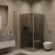 Душевой уголок на монопетле by Deonria U-90-89-6-G-BR 90x89см бронза/графит